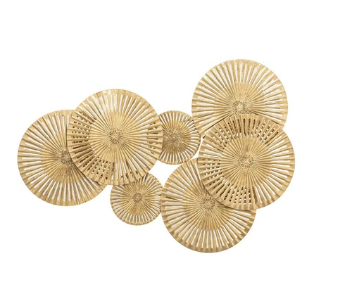 Dekoracja ścienna Alexa metalowa złota