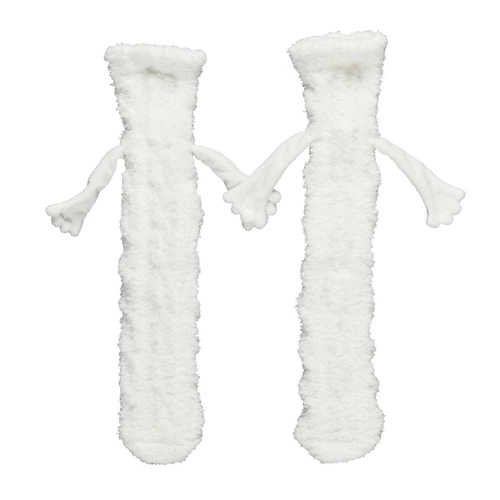 Skarpetki Intesi białe z magnetycznymi łapkami, oddychające, nowoczesne, praktyczne na prezent