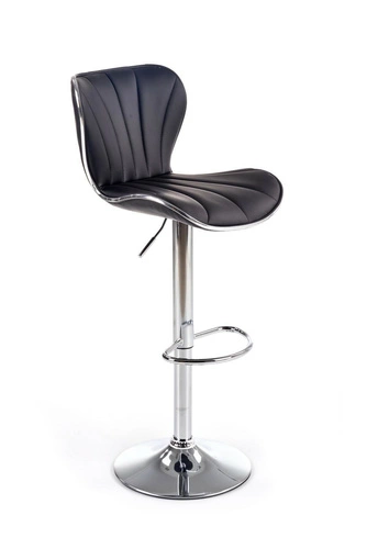 Hoker Mush czarny obrotowy z regulacją wysokości ekoskóra nowoczesny do kuchni Intesi
