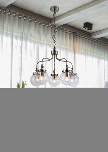 Lampa wisząca Ballet 5x40W E27 patynowy