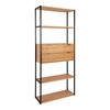 Regał na książki Minato industrialny metalowy z półkami do salonu i biura 200 cm Intesi