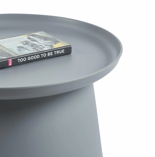 Stolik kawowy Xena okrągły 70 cm szary nowoczesny do salonu Intesi styl skandynawski