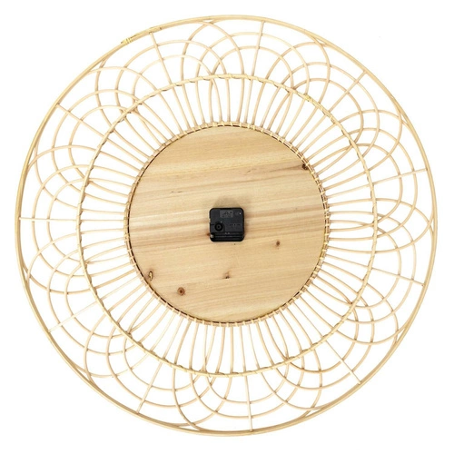 Zegar ścienny boho z drewna Boho Mauu Intesi 70 cm nowoczesny zegar do salonu