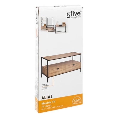 Zestaw mebli do salonu Aliaj naturalny/czarny