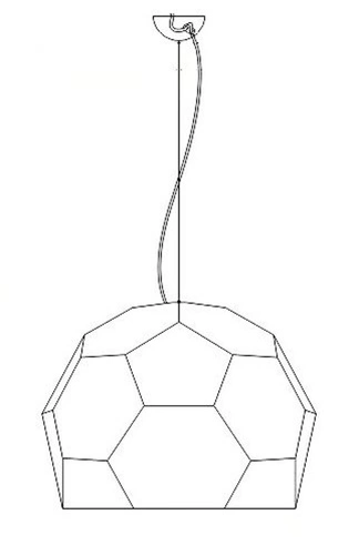 Lampa wisząca DOME półtransparentna 80cm