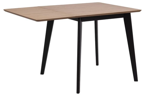 Stół rozkładany do jadalni Roxby nowoczesny naturalny/czarny 120 cm Actona
