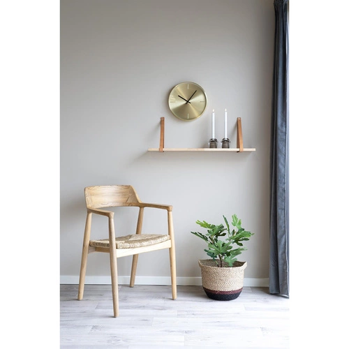 Zegar ścienny glamour Istanbul Intesi złoty cichy do salonu lub kuchni metalowy 30 cm