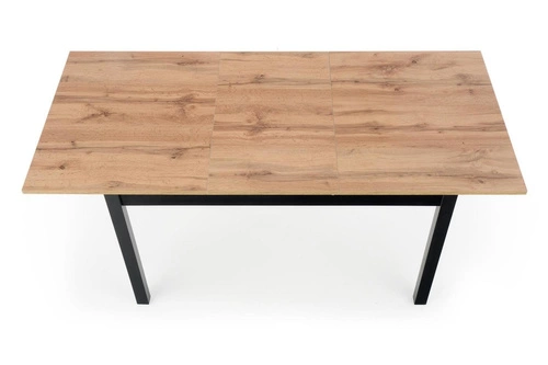 Stół rozkładany do jadalni Regie dąb wotan czarny nowoczesny loftowy 124–168 cm Intesi