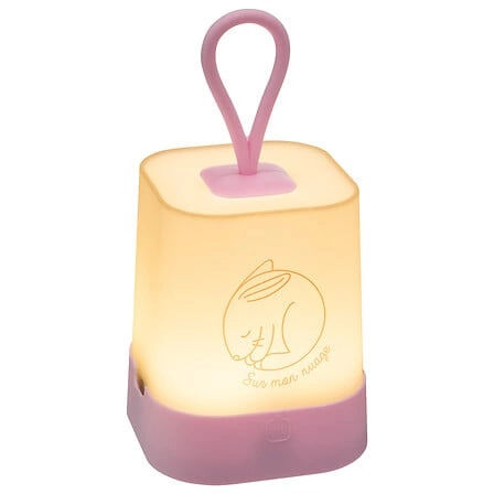 Lampka nocna różowa Atmosphera Veilleuse USB nowoczesna akumulatorowa do pokoju dziecka