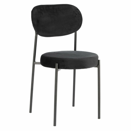 Krzesło Camile Velvet czarne OUTLET