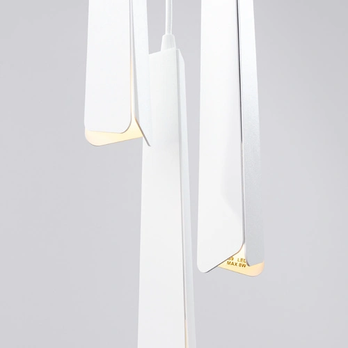 Lampa wisząca PRYSM 3P biała skandynawska 3-punktowa do salonu i nad wyspę