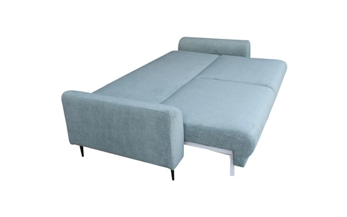 Sofa rozkładana Ferrero 3 osobowa skandynawska z funkcją spania do salonu niebieska