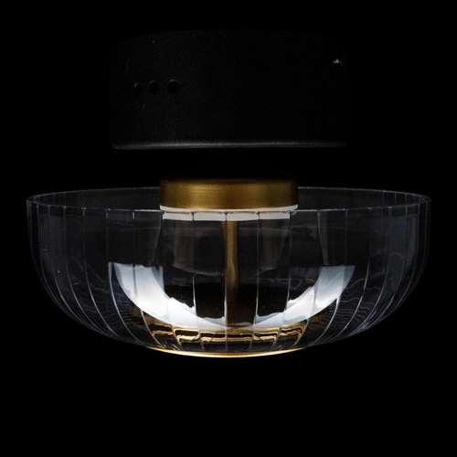 Plafon ledowy Vitrum CW okrągły czarny glamour do salonu i sypialni ALTAVOLA DESIGN