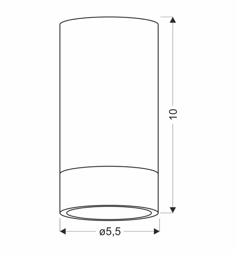 Lampa sufitowa Conti tuba 1x15W GU10  5,5/10 biały+drewniany