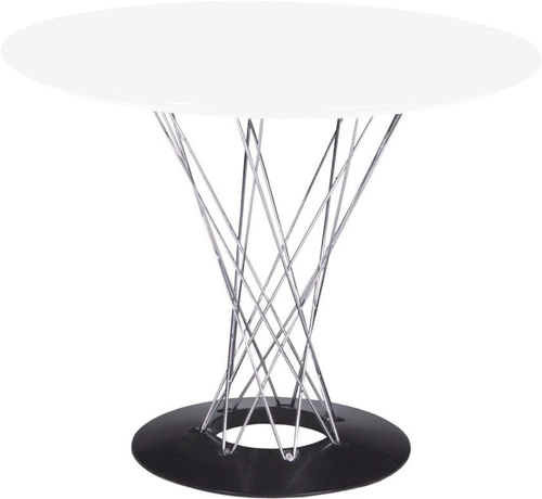 Stół Cyklon inspirowany Cyclone biały/czarny