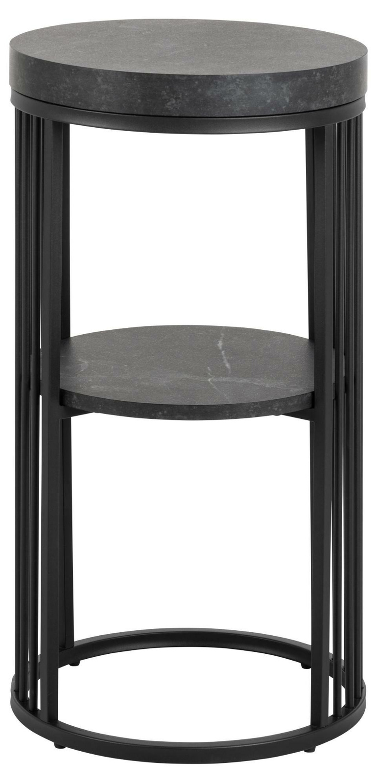 Stolik nocny Strington okrągły czarny