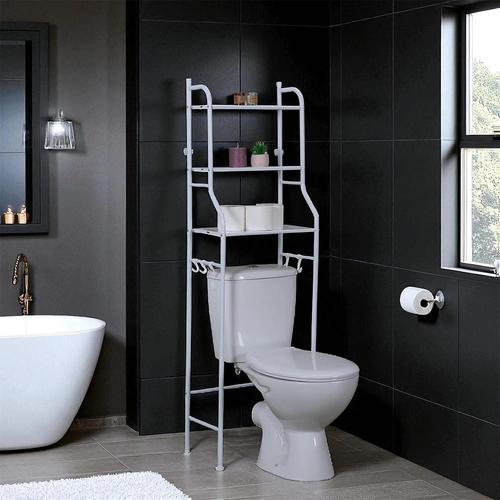 Intesi regał łazienkowy nad sedes biały metalowy 3 półki 150 cm