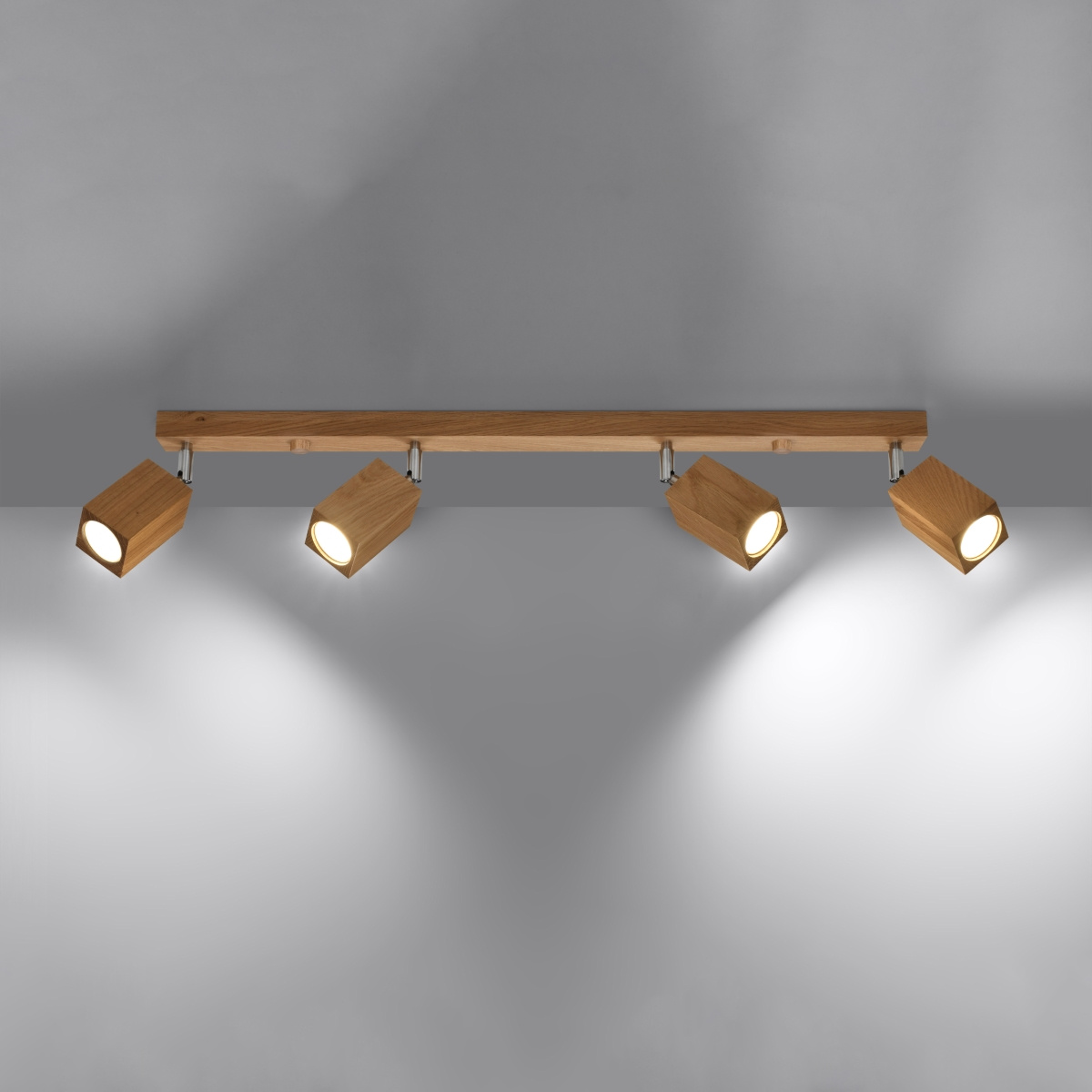 Plafon drewniany KEKE 4 dąb nowoczesny do salonu i kuchni 80 cm Sollux Lighting