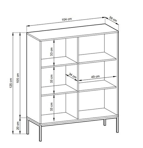Zestaw mebli do sypialni szary/czarny Delicious ryflowane fronty