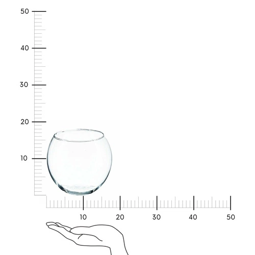 Wazon kula śr. 15cm szkło przezroczyste