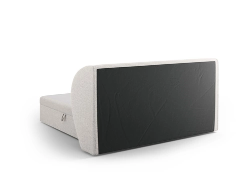 Łóżko tapicerowane Miley szare 160x200 z pojemnikiem do sypialni nowoczesne glamour