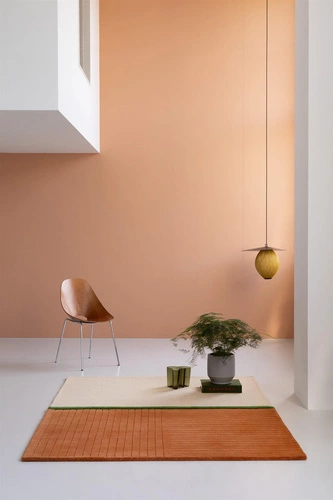 Dywan nowoczesny wełniany Decor Rhythm Tangerine 160x230 cm do salonu i sypialni łatwoczyszczący