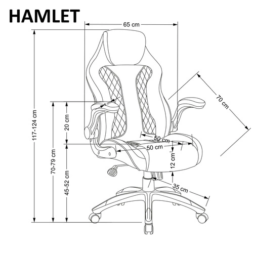 Fotel biurowy Lamet szary