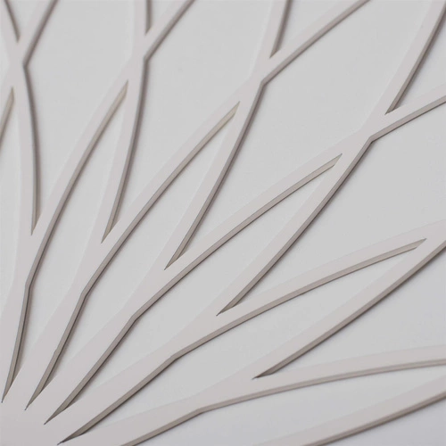 Wieszak ścienny metalowy Lotos biały nowoczesny do przedpokoju POLYHEDRA 68 cm