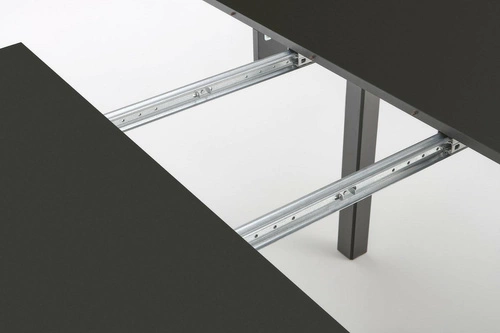 Stół okrągły rozkładany Nigo czarny 102–142 cm do jadalni nowoczesny Intesi