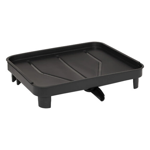 Ociekacz do naczyń 5five simply smart Black Edition czarny metalowy na blat z odpływem rozkładany