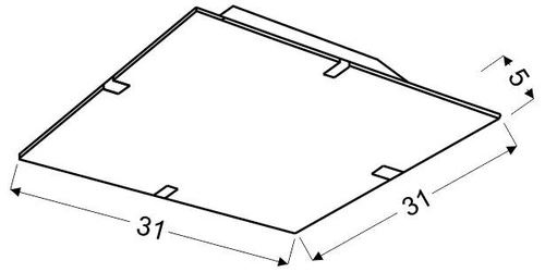 Plafon Georgia 31x31 10W LED czerwono  żółty 6500K
