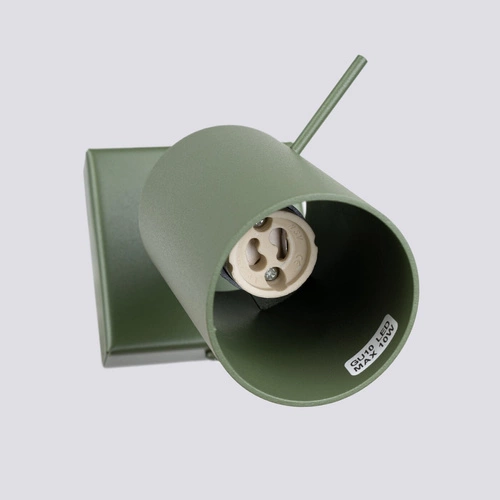 Kinkiet ścienny RING nowoczesny zielony oliwkowy stalowy z ruchomym kloszem do salonu SOLLUX