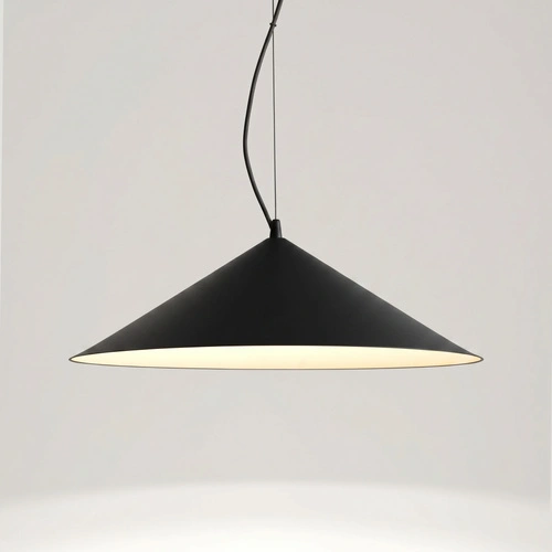 Lampa wisząca FINT czarna LED do salonu regulowana nowoczesna