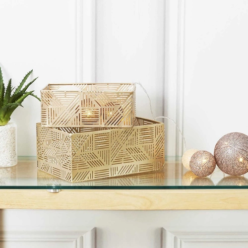 Zestaw organizerów na biżuterię do postawienia Amiable S złoty glamour Intesi