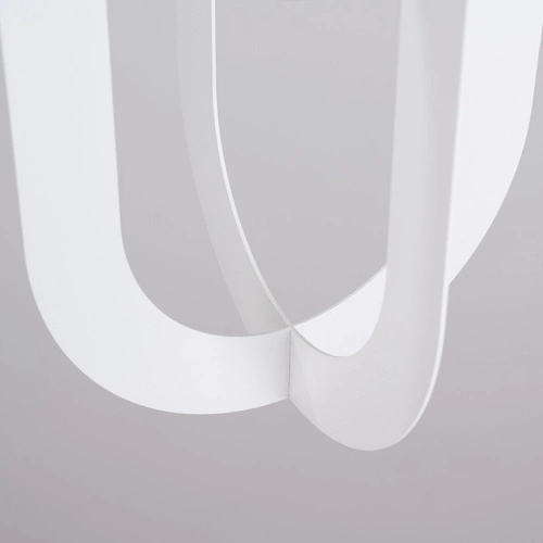 Nowoczesna biała lampa wisząca NICUS 1 do salonu, jadalni lub kuchni metalowa 140 cm