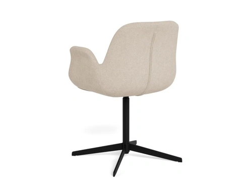 Krzesło Beth obrotowe do jadalni beżowe tapicerowane loft Actona