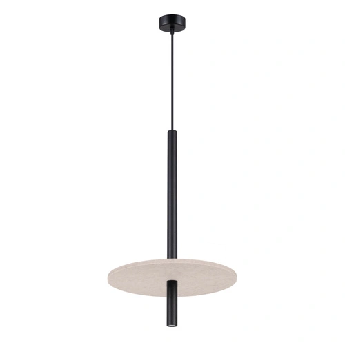 Lampa wisząca FELTRO 1 czarna beżowa nowoczesna do salonu i jadalni 30 cm