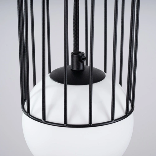 Nowoczesna lampa wisząca BRINA 1 czarna do salonu i jadalni metalowa 115 cm