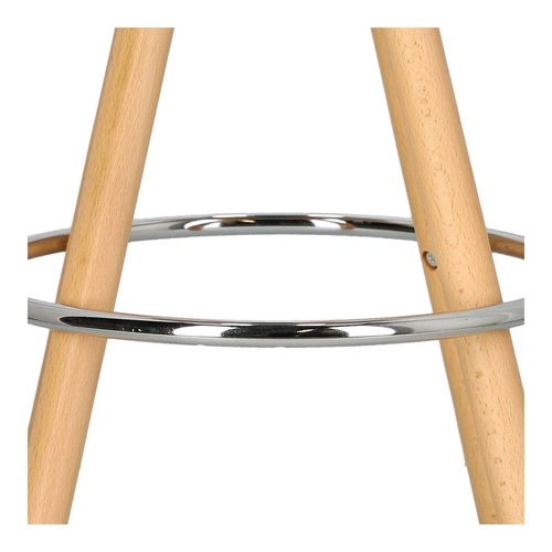 Hoker Nord szary z oparciem do kuchni i jadalni nowoczesny drewniany z ekoskóry Intesi