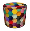 Pufa okrągła Disco Intesi nowoczesna multikolor tapicerowana do salonu i sypialni 40 cm