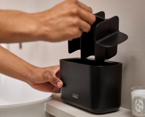 Joseph Joseph EasyStore czarny organizer na szczoteczki do zębów do łazienki, duży, nowoczesny