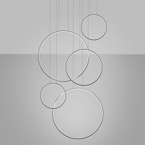 Lampa wisząca LED RIO 5 czarna do salonu i jadalni nowoczesna 5-punktowa Thoro