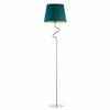Lampa stojąca do salonu FOGO GOLD welurowa zielona glamour z abażurem Lysne 174 cm