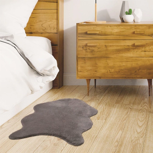 Dywan shaggy Cuso szary 60x90 miękki do sypialni i salonu skandynawski Intesi