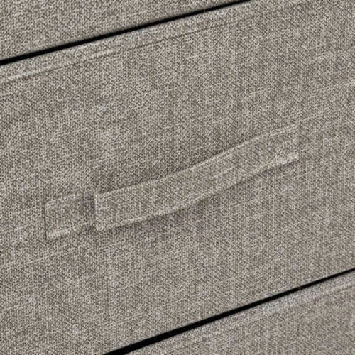 Komoda Tissa wysoka szara z 5 szufladami nowoczesna na nóżkach do sypialni i salonu 114 cm