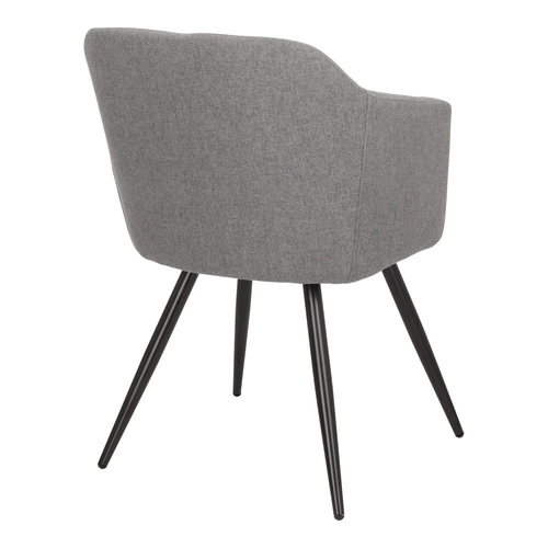 Krzesło tapicerowane Molto szare z podłokietnikami do jadalni i salonu nowoczesne