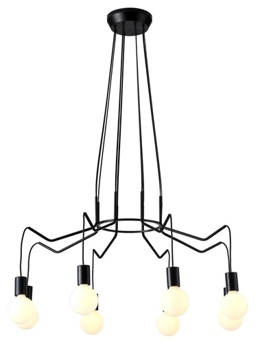 Lampa wisząca Basso 8x40W E27 czarny  matowy