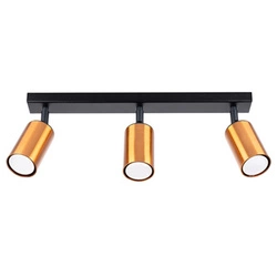Plafon sufitowy WINX 3 czarny miedź nowoczesny do salonu i sypialni Sollux Lighting