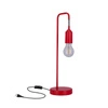 Lampka nocna metalowa Laren czerwona industrialna do sypialni i na biurko Ledea 46 cm