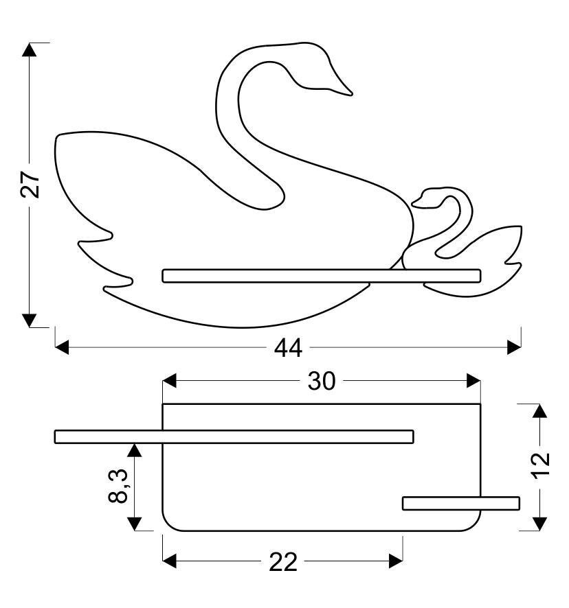 Kinkiet Swan lampa ścienny 5W LED 4000K iq kids różowy+biały